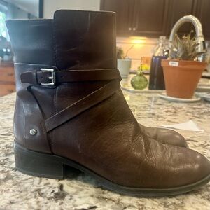 Lauren, Ralph Lauren Marisol brown leather saddle ankle boots size 8B